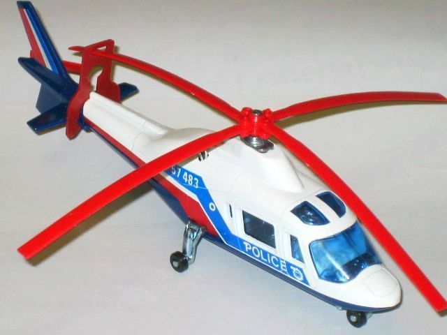 Majorette Police Agusta 109 Helicopter Diecast 1/60 Rar  