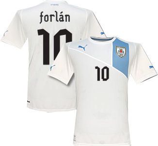 PUMA URUGUAY DIEGO FORLAN AWAY JERSEY FOOTBALL 2012/13 LARGE.  