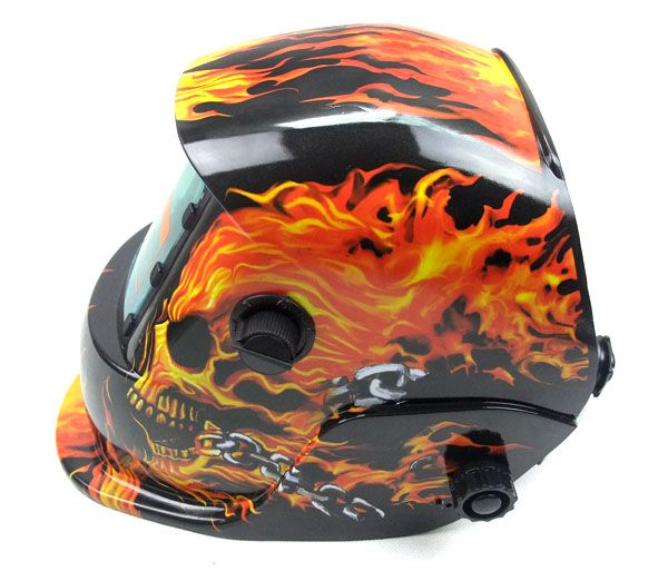 2012 Flame Auto Darkening ARC MIG TIG 100x49mm Welding Helmet Welder 