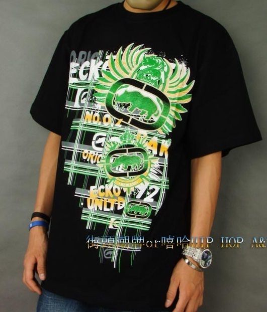 Ecko Unltd Tee 5 Print HipHop T Shirt Sz XL to 3XL BLK  