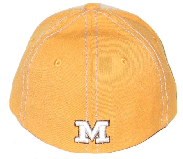 MISSOURI TIGERS GOLD COMPASS FLEX FIT HAT/CAP M/L NEW  