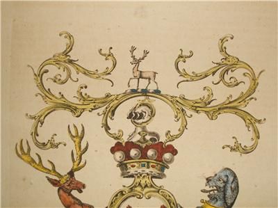 LORD MAYNARD COAT OF ARMS JACOBS ENGLISH PEERAGE 1700s  