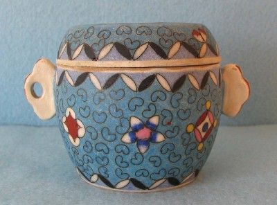 Small Japanese Cloisonne on Porcelain Totai Ginger Jar  