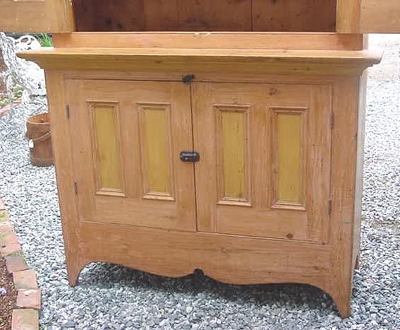 GORGEOUS EARLY CANADIAN PINE STEPBACK CUPBOARD   CIRCA 1870