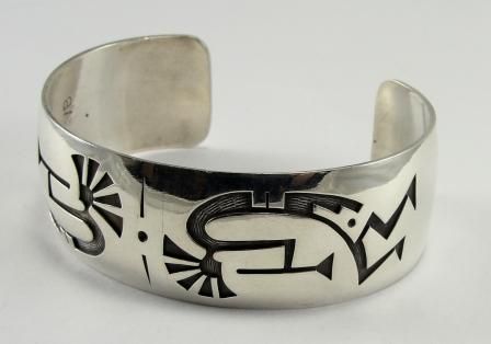 Sterling Silver Southwestern Bracelet Cuff Begay Navajo  