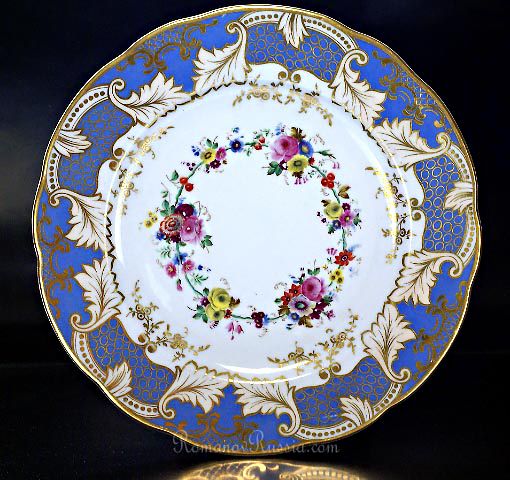 Antique Russian Porcelain Floral Plate Tsar Nicholas I  