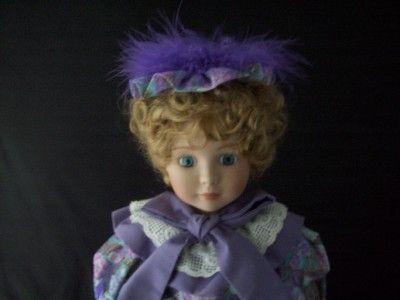 VINTAGE Moments Treasured Porcelain Doll COA With Stand  
