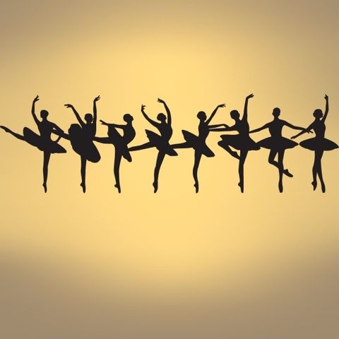 Vinyl Wall Decal Sticker Ballerina Dancers Ballet BIG  