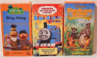   ALONG VHS VCR CLASSIC DISNEY SESAME THOMAS BARNEY MUSIC TAPES  