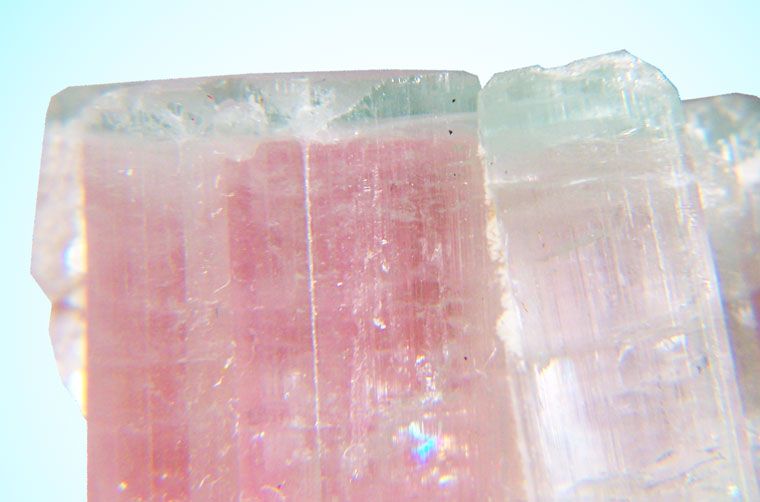 119ct DblTerminatd BiColor Pink/Blue TOURMALINE Crystal  