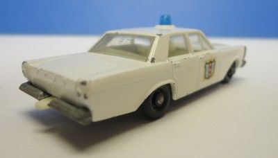 RARE CAR LESNEY MATCHBOX FORD GALAXIE POLICE C/D NO. 55/59  