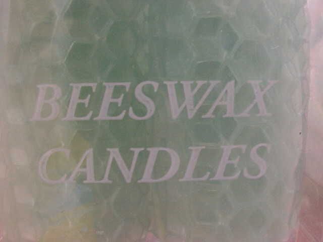 VINTAGE in box BEES WAX CANDLES Honey Comb CHAZY NY  