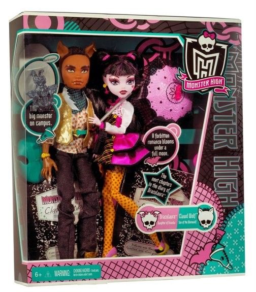 DRACULAURA & CLAWD WOLF Monster High Dolls w/ pet Rockseena Sun 