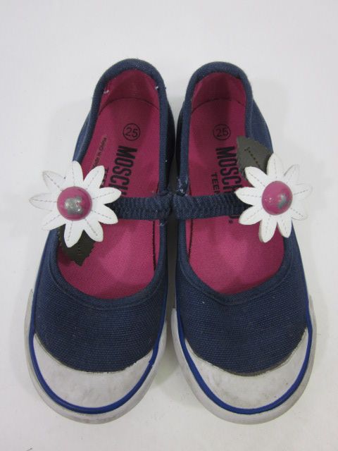 LOT 2 MOSCHINO TEEN SUPERGA Pink Blue Girls Shoes Sz 25  