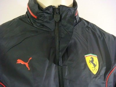   Official Ferrari Scuderia men black sport light windbreaker jacket NWT