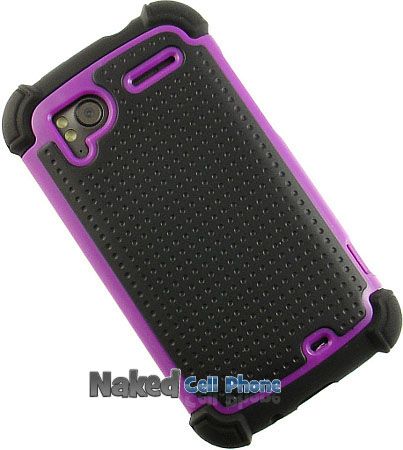 COLOR The rubber skin is black. The rear cover is purple and black 