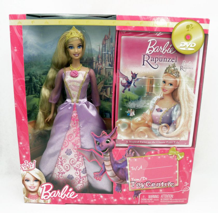 BARBIE AS RAPUNZEL Doll and DVD Gift Set, Brand New   EXPRESS SHIPPING 