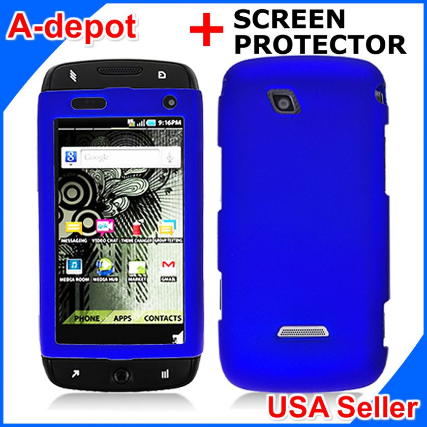 Mobile Samsung SideKick 4G T839 Blue Rubberized Hard Case Cover 