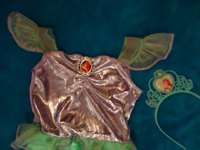 THE LITTLE MERMAID DISNEY TIARA COSTUME GIRL 4 6X USED  