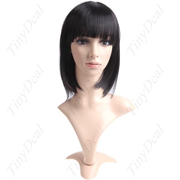 Synthetic Black Short Full Straight Wig HHP 13407  