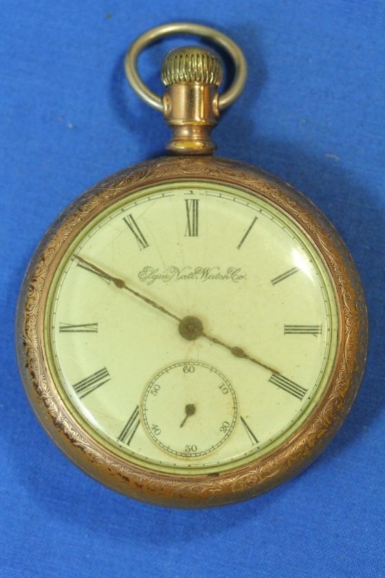 Circa 1894 Elgin Open Face Antique Pocket Watch 18s 45mm  