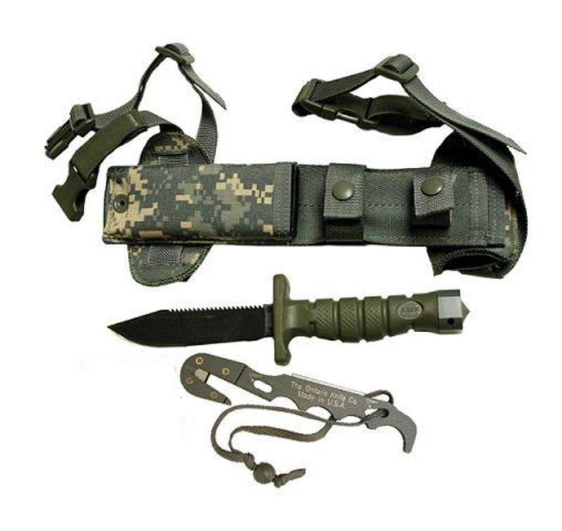 ASEK SURVIVAL KNIFE SYSTEM ACU DIGITAL CAMO   FREE SHIP  