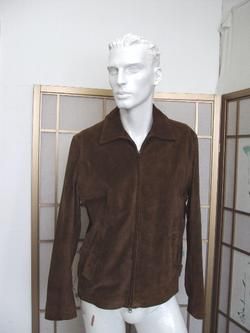 MINT J.CREW BROWN SUEDE LEATHER JACKET MEN SZ M 38  