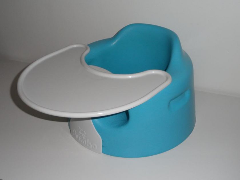 Bumbo Baby Seat Blue & Tray Lightly Used Infant Posture Chair Great 