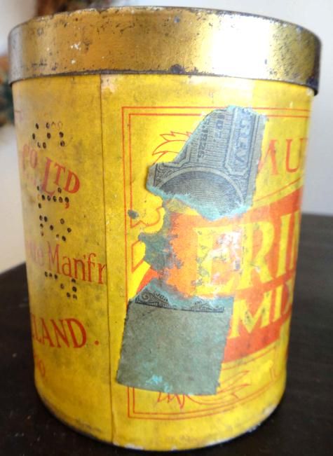 antique MURRAYS ERINMORE tobacco TIN MIXTURE embossed  