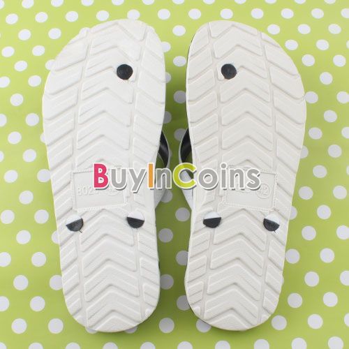 Men Sandal Slipper Flip Flop Wave Pattern Summer Beach Bathroom Shoes 