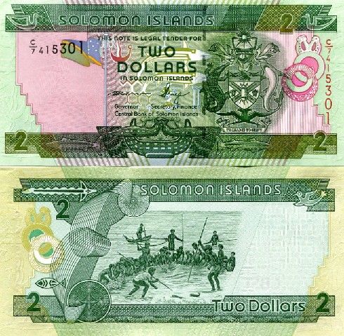 SOLOMON ISLANDS 2 Dollars 2010 P NEW UNC lot 10 pcs  