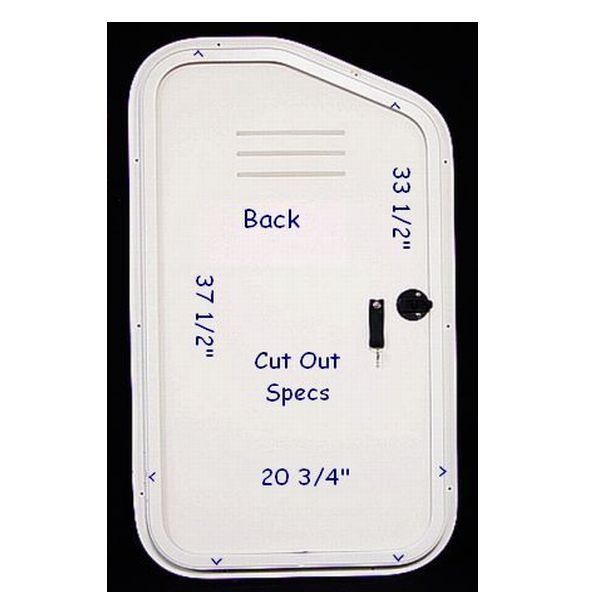 SEA PRO OFF WHITE STARBOARD HATCH DOOR W/ LOCKING LAT  