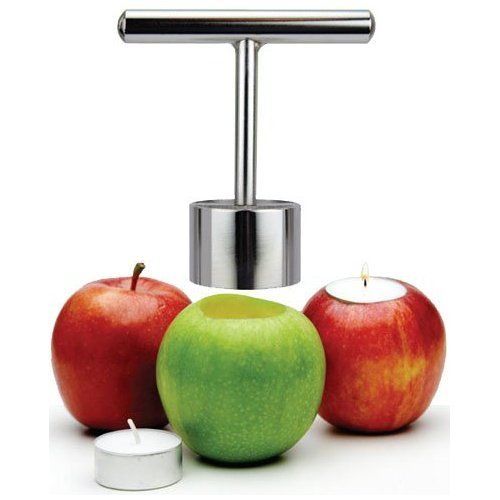 Apple HOLIDAY candle CARVER Christmas centerpiece DECOR  