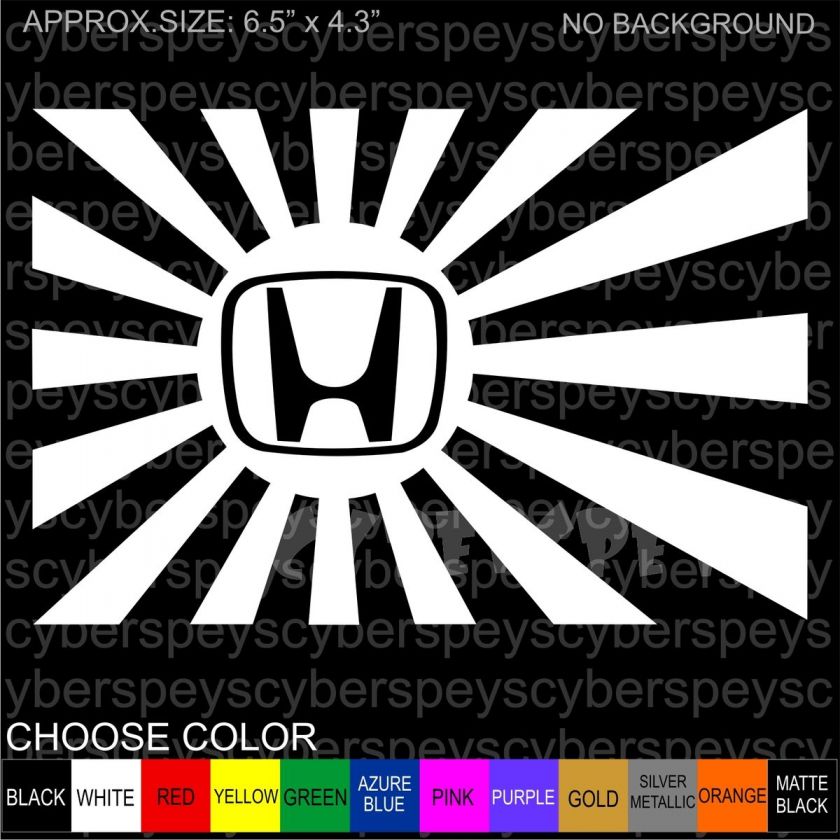 Rising Sun . Honda Logo Stickers Car Vinyl Decals JDM on PopScreen