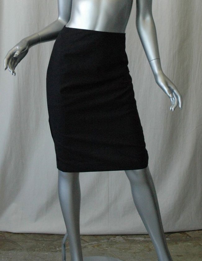 CAROLINA HERRERA Black Sleek+Fitted Pencil Skirt 0 NEW  