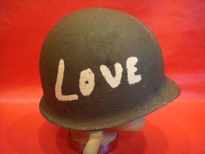 US WWII McCORD FRONT SEAM M1 STEEL POT HELMET FIXED BALES BAILS LOOPS 