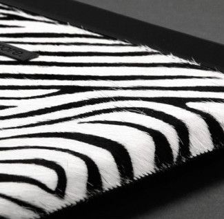 MORE THING Safara Leather Slip In Case iPad2 ZEBRA  