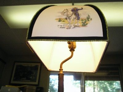 Hopalong Cassidy Lamp SHADE and Base Western TV cap gun  