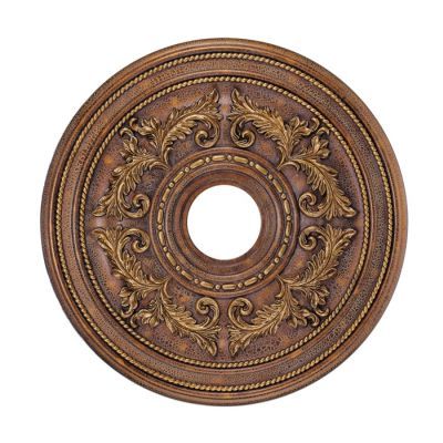 NEW 22.5 in. Wide Chandelier Ceiling Medallion, Crackled Bronze, Livex 