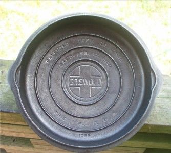 Griswold Erie Cast Iron Washington Bi Centennial 8 Skillet Cover Lid 