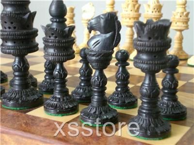 RARE CARVING CHESSMEN LOTUS CHESS SET HAND CARVED ANTIQUE GIFT SALE 