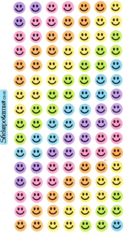 Sticko Pastel Sparkle Smiley Faces Reward Stickers  