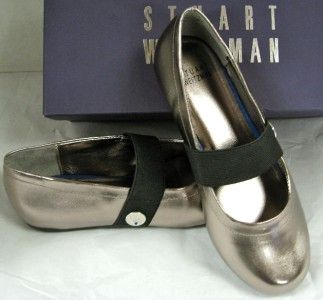 STUART WEITZMAN GIRLS STRETCH SHOES PEWTER SIZE 13 NIB  