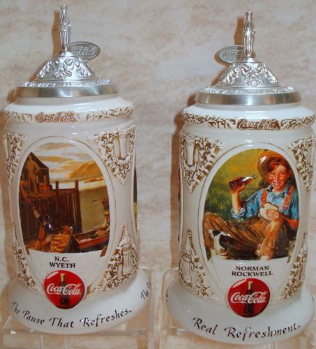 ANHEUSER BUSCH Coca Cola Historical Slogans Stein CS490  