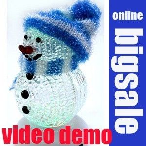 Color LED USB 5 Snowman Christmas Xmas Ornament gift  