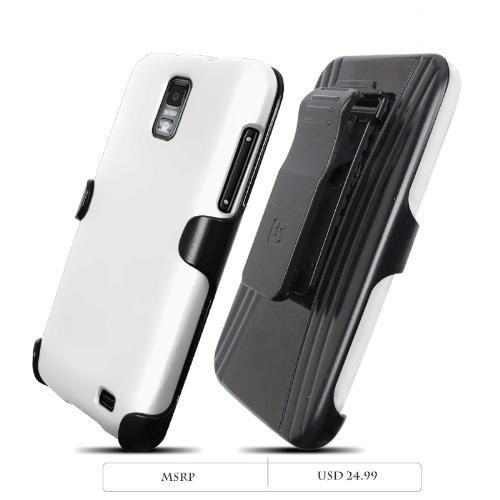 SAMSUNG GALAXY S2 SKYROCKET CASE AND HOLSTER COMBO W/ SWIVEL KICKSTAND 