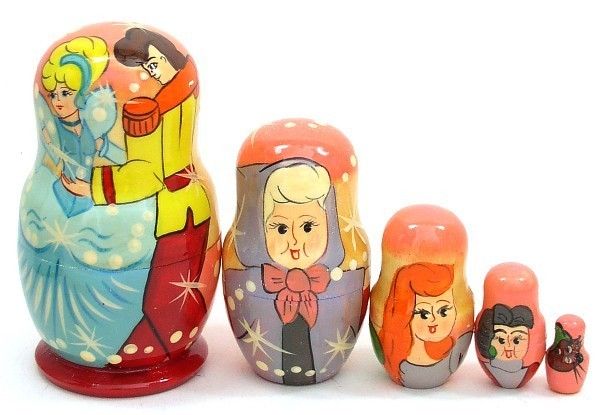 5p Russian Nesting Doll #2107 CINDERELLA  