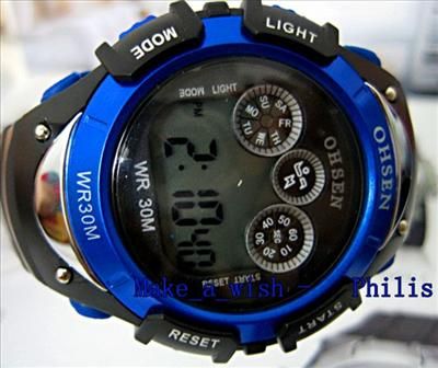 cool black ohsen red led date digital men quartz s