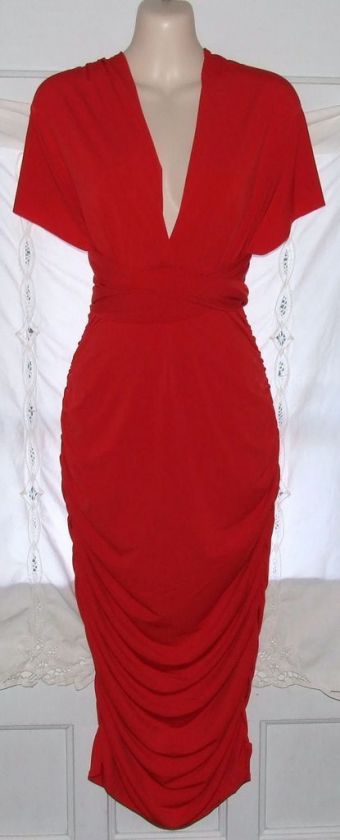 Victorias Secret Scarlet Red Ruched Multi Way Dress $88  