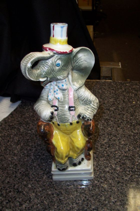 CERAMIC REPUBLICAN ELEPHANT DECANTER btns  